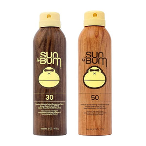 Sun Bum Original Spf 30 and 50 Sunscreen Spray Vegan and Hawaii 104 Act Compliant (Octinoxate &amp Oxybenzone Free) Broad Spectrum Moisturizing UVA/UVB Sunscreen With Vitamin E 2 Pack