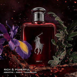 RALPH LAUREN FRAGRANCES - Polo Red - Parfum - Men's Cologne - Ambery &amp Woody - With Absinthe Cedarwood and Musk - Intense Fragrance