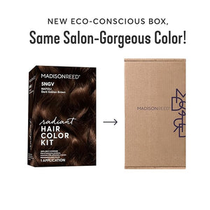 Madison Reed Radiant Hair Color Kit | 5NGV Dark Golden Brown with Warm Tones (Napoli Brown) for 100% Gray Hair Coverage | Dimensional Permanent Hair Dye | PPD-Free &amp Ammonia-Free | 2 Pack
