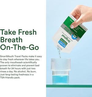 SmartMouth Original Activated Mouthwash Single Packs Travel Mouthwash Fresh Mint (50 Count)