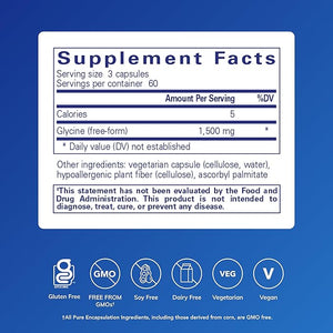 Pure Encapsulations Glycine - Supports Restful Sleep &amp; Liver Detox* - Liver Supplement - Vegan &amp; Gluten-Free - 180 Capsules