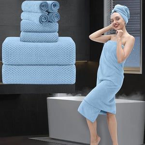 8 Piece Bathroom Towel Set Blue |2 Oversized Large Bath Towels Sheet2 Hand Towels and 4 Washcloths| 600GSM Ultra Soft Luxury Premium Towel Set Highly Absorbent Quick Dry Hotel Towel Collection