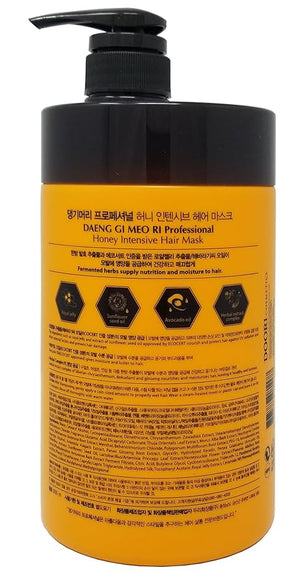 Daeng Gi Meo Ri- Honey Intensive Hair Mask, Containing Royal Jelly and Herbal Fermented Extracts, Providing Nutrition and Moisture to Dry and Damaged Hair, 1000ml, Packaging may vary