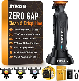 Hair Trimmer for Men, Trimmers for Barbers, Zero Gapped T Liners Clippers, T Blade Trimmer, Line Up Shape Up Edgers Clippers for Men