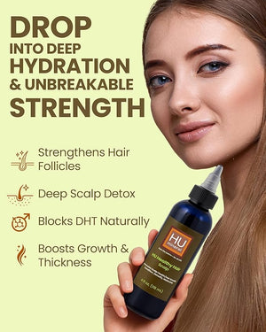 Healthy Hair Oil &amp Scalp Oil ? Hair Oils for Hair Growth with Organic Coconut Oil Peppermint Tea Tree Jojoba Rosemary for Hair Growth &amp Lavender Oil ? 4 oz