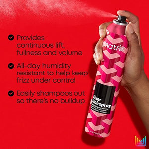 Matrix Styling Fixer Hairspray - Adds Flake-Free Lift Fullness and Volume Controls Frizz Dry Finish With Flexible Hold For All Hair Types Vegan 11.1 Oz