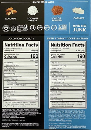 TRU_bar Plant Based Protein Bar Sweet &amp Dreamy Cookies &amp Creamy and Cocoa for Coconuts 16 Count 1.76 oz Bars No Gluten 1 pack