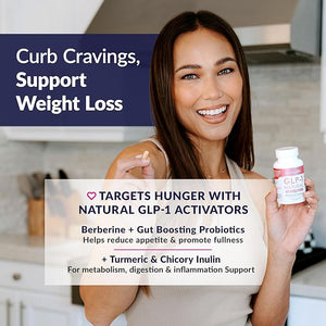 SkinnyFit - GLP-1 Natural Probiotic Supplement (30 Servings) - Weight &amp; Fitness Goals - Cravings, Appetite &amp; Digestion - Berberine &amp; Probiotics - Non GMO, Gluten Free &amp; Dairy Free - Be