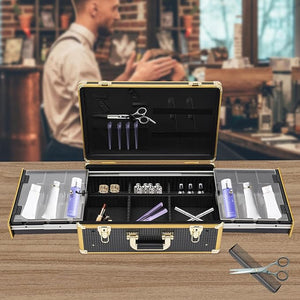 Beauty Salon Barber Case,Hair Stylist Tool Kits Organizer,Professional Barber Travel Carry Case for Hair Scissors Tools Hair Stylist Pet Groome,Barber Carrying Case with Code Lock