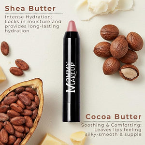 Mommy Makeup Triple Sticks Lipstick, Cream Blush &amp; Treatment All-In-One with Shea &amp; Cocoa Butter - Soft &amp; Creamy Moisturizing Lip Crayon For Lips &amp; Cheeks (Pink-a-boo)