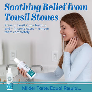 Everest Mouth Wash &amp Tonsil Stone Remover ? Natural Mouthwash or Oral Rinse Liquid to Help Soothe Tonsils Bad Breath &amp Relieve Dry Mouth - Alcohol Free Treatment (17 fl oz (3 Pack) Light Sp