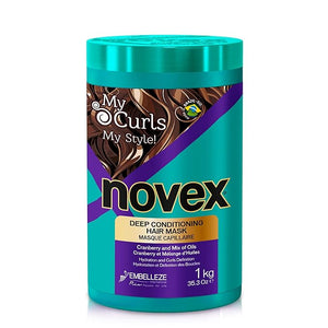 Novex My Curls Deep Conditioning Hair Mask Cream (35.2oz) Moisturizing Treatment Defines Curls Controls Volume Reduces Frizz Adds Softness for All Curly Hair Types