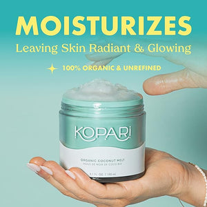 Kopari Organic Coconut Melt | Multi Purpose Skin Moisturizer 100% Unrefined Coconut Oil Skin Care For Body Hair Face | Vegan Cruelty Free Paraben &amp Sulfate Free | 5.1 Oz