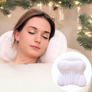 Bath Pillow - Bath Pillows for Tub Neck &amp Back Support Luxury Bathtub Pillows for Head &amp Neck Soaking Bubble Bath &amp Spa Bathtub Accessories for Women - Gifts for WomenWifeGirlfriend