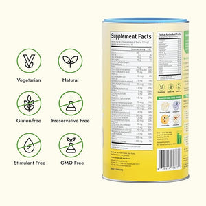 Almased Vanilla Meal Replacement Shake - Low-Glycemic High Plant Base Protein Powder- Nutritional Weight Health Support Supplement - Vanilla Flavor - 17.6 oz (1.1 Pound (2 Pack))