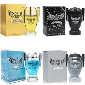 Men's Cologne Gift Set 4 Pack Invincible Series - 3.4 Fl Oz Each | Vanilla Bourbon Leather &amp Amber Floral Fragrance | Luxury Eau de Toilette Quartet