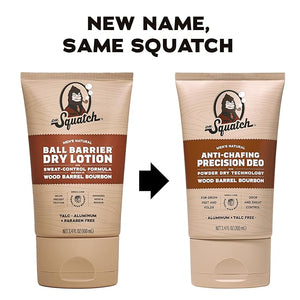 Dr. Squatch Whole Body Deodorant for Men - Odor + Sweat Control - Aluminum + Talc Free - Natural Ingredients - Dermatologist-Tested for All Skin Types - Wood Barrel Bourbon (3.4 fl oz 2-Pack)