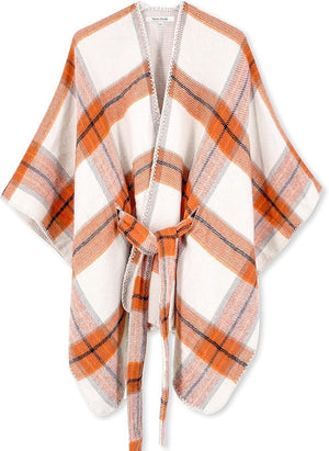 Moss Rose Women's Shawl Wrap Poncho Ruana Cape Open Front Cardigan Shawls for Fall Winter