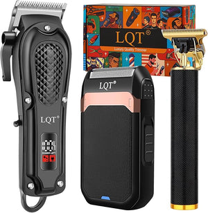 Men's Hair Clipper Set Cordless Hair Trimmer with LED Screen Adjustable Beard &amp Mustache Trimmer Self-Sharpening Blades Quiet Haircut MachineBest Gift for Father's Day/Holidays