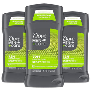 DOVE MEN + CARE Antiperspirant 3 Pack Sportcare Fresh Deodorant for Men 2.7 oz