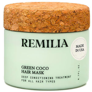 Remilia Hair Mask for Damaged Hair - Rice Protein Treatment - Deep Conditioning Mask Volumizing &amp Repairing Vegan Made in USA 6.7 fl oz