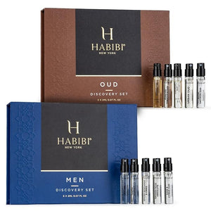 H HABIBI Men's Perfume &amp; Oud Perfume Sample Sets - Cologne for Men, Men's Cologne Sampler,10 Mini Sprays (2 mL Each), Made in USA