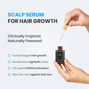 Hair Growth Serum for Men - Extra Strength Scalp Treatment with Biotin &amp Botanical Actives - Clinically Tested for Thicker Fuller Hair - Lightweight Non-Greasy Formula - 1 Fl Oz Bottle
