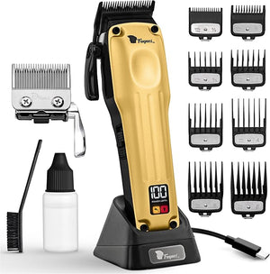 Fagaci Professional Hair Clippers for Men with Superior Precision 5X Longer Sharpness Professional Barber Clippers Cordless with 2 Blades Fade &amp Taper Brushless Motor Mens Hair Clipper Cordless