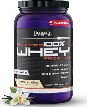 Ultimate Nutrition Prostar Whey Protein Powder Isolate Vanilla - Low Carb High Protein Powder Shake for Muscle Gain &amp Recovery - Low Sodium Low-Fat &amp Keto Friendly - 2 lbs Tub
