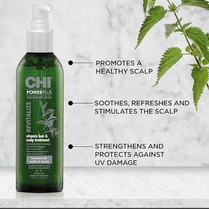 CHI PowerPlus Revitalizing Hair Treatment, Relieves Tightness &amp; Dryness, Made With Botanicals &amp; Vitamins to Nourish, Balance &amp; Stimulate Scalp, 3 Oz