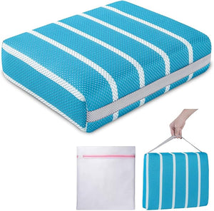 OS OMYSTYLE Hot Tub Booster Seat Cushion Pillow for Indoor or Outdoor Use Weighted Spa Pillow with Washable 4D Mesh Cover &amp Non-Slip Bottom Hot Tub Accessories for Adults - 16 x 12 x 4.3 Inch B