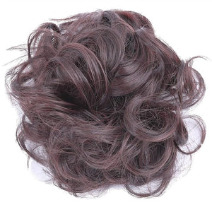 FRANCES Fake Hair Bun 1 Pack Synthetic Donut Bun Messy Bun Hair Slices Curly Wavy Headbands Women Bun Wig Synthetic Wig Hair Extensions Hair Accessories (Color : M2-33)