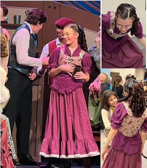 Regency Ponytail Hairpiece with Bow Spiral Curl Synthetic Half Wig Historical Colonial Lady Costume (Light Auburn) 2/30#