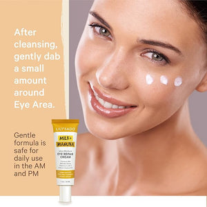 LILY SADO MILK+MANUKA¢â Eye Repair Cream - Anti-Aging Natural Gentle Formula w/Coconut Milk Manuka Honey Sodium Hyaluronate &amp VITS C B5 &amp E - Prevents Puffiness Under-eye Wrinkles &amp Eye