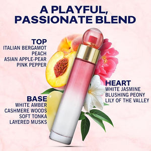 Perry Ellis 360¡Æ Coral Eau De Parfum Spray for Women - Perfume for Women, Floral &amp; Fruity Fragrance, EDP, Designer Scent for Her, Long Lasting - 3.4 fl oz (100 mL)