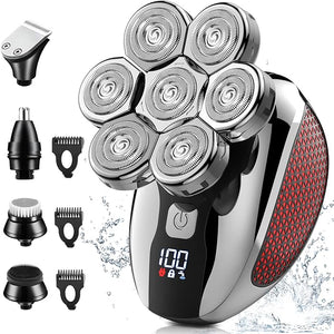 Head Shaver for Bald Men 7D Bald Head Shavers for Men Wet&ampDryCHLANT 5-in-1 Electric Head Shaver for Men Head Razor Cordless Rechargeable Waterproof Electric Razor for Men Rotary Shaver Grooming