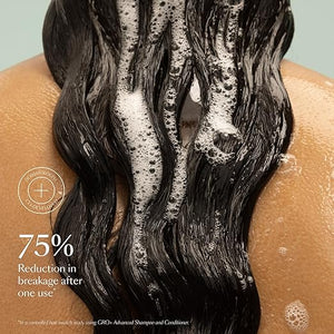 VEGAMOUR GRO+ Advanced Balancing Shampoo | Lightly Exfoliates, Cleanses and Removes Buildup Without Stripping | For Severe Signs of Thinning | Color Safe, Vegan, Cruelty-Free (8 Fl Oz)