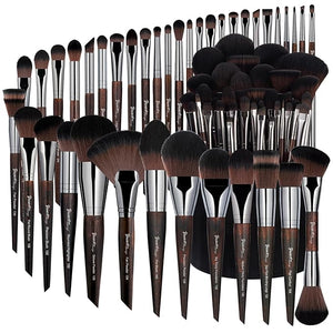 Bueart Design 38Pcs Professional Makeup Brushes Set With Extra Large HolderPremium Soft Synthetic Brush For Foundation Blush Powder Contour Concealer Blending Bronzer Eyeshadow