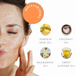 Serious Skincare Phyto Pumpkin Exfoliating Face + Body Scrub Gently Exfoliates &amp Hydrates Moisturizing Almond Oil Coconut Oil for Soft Radiant Skin Smooth Away Rough Dry Skin Bumps 8 Fl. Oz.