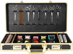 YIYIBYUS Barber Carrying Case, Stylist Tool Box Professional Salon Hair Cutting Grooming Kit Storage Organizer for Clippers, Scissors, Barber Supplies