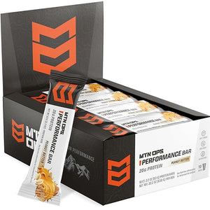 MTN OPS Protein Bars ? High Protein Bar with Whey Isolate Whey Concentrate &amp Collagen Low Sugar Gluten-Free Protein Snack Peanut Butter Bliss 10 Count