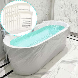 Disposable Bathtub Cover 24 Pcs Large Plastic Bathtub Liner Bag for Travel and Household Bath Film Bag for Bath Tub (102x47 inch)