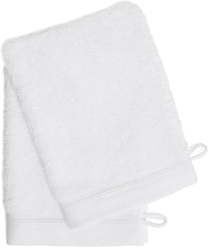 France Luxe Body French-Style Bath Mitt 2-Pack - White/White