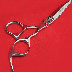Saaqaans MSS-02 Professional Hair Cutting Scissors Set - Package includes Barber Scissor, Thinning Shear, Straight Razor, 10 x Double Edge Blades &amp; Hair Comb in Stylish Scissors Case (Silver USA)