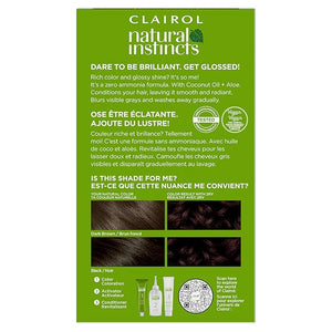 Clairol Natural Instincts Demi-Permanent Hair Dye 2RV Burgundy Black Hair Color Pack of 3