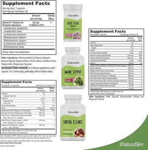 NaturalSlim Candida Cleanse Support Supplements Bundle - Candiseptic Kit Anti Overgrowth Gut &amp Colon Cleansing 242 Capsules Total - 28 Days Cleansing Program Formulated by Frank Suarez (2 Pack)