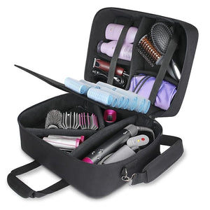 USA GEAR Large Hair Stylist Bag - Barber Case Compatible with Dyson Airwrap Styler Barber Clippers Hair Brush Barber Cape and More Barber Accessories - Scratch Resistant &amp Customizable Interio