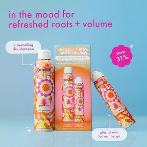 amika positively perked up dry shampoo duo | gift set for refreshing hair between wash days