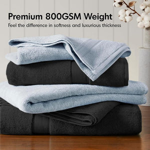 Madison Park 800GSM Bath Sheet Towel Oversized 34 x 68 2 Pack 100% Cotton Bath Towel Set Highly Absorbent Hotel Spa Quality for Bathroom Black