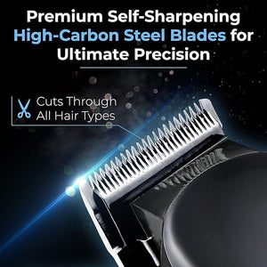 Mueller Ultragroom Hair Clipper &amp Trimmer Professional Colored Haircutting Kit designed for both Men and Women 12 Guide Combs Trimmer for Hair Beards Head Body and Face
